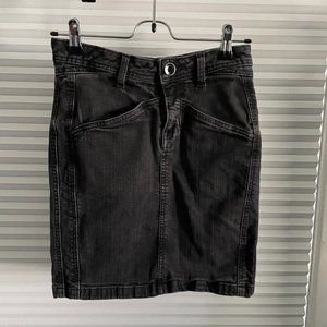 H&M Divided Black Denim Mini SKirt